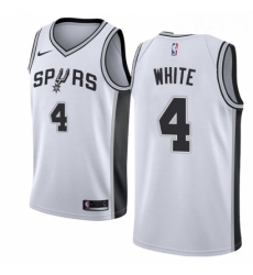 Womens Nike San Antonio Spurs 4 Derrick White Swingman White Home NBA Jersey Association Edition Womens Nike San Antonio Spurs 4 Derrick White Swingman White Home NBA Jersey Association Edition