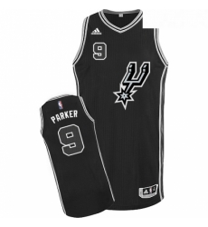 Youth Adidas San Antonio Spurs 9 Tony Parker Authentic Black New Road NBA Jersey Youth Adidas San Antonio Spurs 9 Tony Parker Authentic Black New Road NBA Jersey