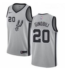 Youth Nike San Antonio Spurs 20 Manu Ginobili Swingman Silver Alternate NBA Jersey Statement Edition Youth Nike San Antonio Spurs 20 Manu Ginobili Swingman Silver Alternate NBA Jersey Statement Edition