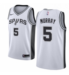 Youth Nike San Antonio Spurs 5 Dejounte Murray Authentic White Home NBA Jersey Association Edition Youth Nike San Antonio Spurs 5 Dejounte Murray Authentic White Home NBA Jersey Association Edition