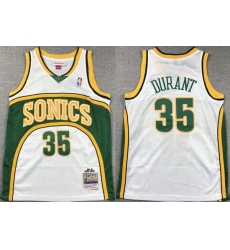 Men Seattle SuperSonics 35 Kevin Durant White Mitchell 26 Ness Hardwood Classics Men Seattle SuperSonics 35 Kevin Durant White Mitchell 26 Ness Hardwood Classics