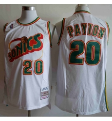 Men Seattle SuperSonics Gary Payton 20 White Mitchell Ness Jersey Men Seattle SuperSonics Gary Payton 20 White Mitchell Ness Jersey