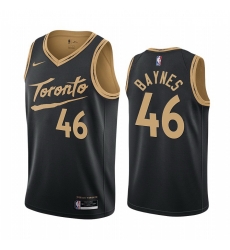 Men Nike Toronto Raptors 46 Aron Baynes Black NBA Swingman 2020 21 City Edition Jersey Men Nike Toronto Raptors 46 Aron Baynes Black NBA Swingman 2020 21 City Edition Jersey