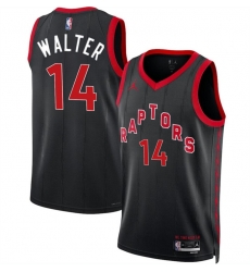 Men Toronto Raptors 14 Ja u2019Kobe Walter Black 2024 Draft Statement Edition Stitched Basketball Jersey Men Toronto Raptors 14 Ja u2019Kobe Walter Black 2024 Draft Statement Edition Stitched Basketball Jersey