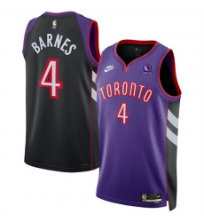 Men Toronto Raptors 4 Scottie Barnes Purple 2024 25 Classic Edition Swingman Stitched Basketball Jersey Men Toronto Raptors 4 Scottie Barnes Purple 2024 25 Classic Edition Swingman Stitched Basketball Jersey