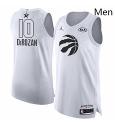 Mens Nike Jordan Toronto Raptors 10 DeMar DeRozan Authentic White 2018 All Star Game NBA Jersey Mens Nike Jordan Toronto Raptors 10 DeMar DeRozan Authentic White 2018 All Star Game NBA Jersey