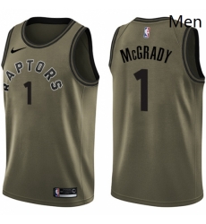 Mens Nike Toronto Raptors 1 Tracy Mcgrady Swingman Green Salute to Service NBA Jersey Mens Nike Toronto Raptors 1 Tracy Mcgrady Swingman Green Salute to Service NBA Jersey