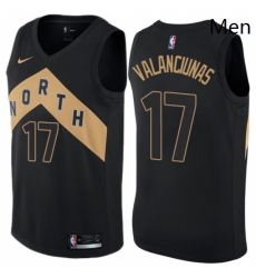 Mens Nike Toronto Raptors 17 Jonas Valanciunas Swingman Black NBA Jersey City Edition Mens Nike Toronto Raptors 17 Jonas Valanciunas Swingman Black NBA Jersey City Edition