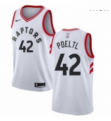 Mens Nike Toronto Raptors 42 Jakob Poeltl Swingman White NBA Jersey Association Edition Mens Nike Toronto Raptors 42 Jakob Poeltl Swingman White NBA Jersey Association Edition