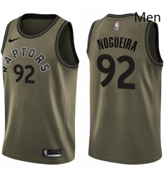 Mens Nike Toronto Raptors 92 Lucas Nogueira Swingman Green Salute to Service NBA Jersey Mens Nike Toronto Raptors 92 Lucas Nogueira Swingman Green Salute to Service NBA Jersey