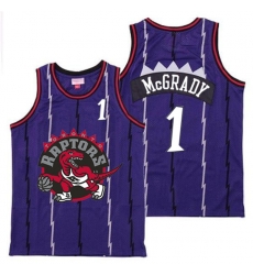 Raptors 1 Tracy McGrady Purple Big Gray Red Logo Retro Jersey Raptors 1 Tracy McGrady Purple Big Gray Red Logo Retro Jersey
