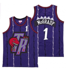Raptors 1 Tracy McGrady Purple Big Gray TR Logo Retro Jersey Raptors 1 Tracy McGrady Purple Big Gray TR Logo Retro Jersey