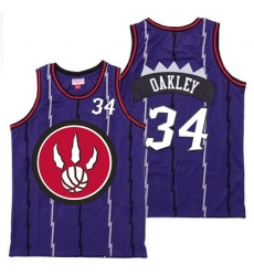 Raptors 34 Charles Oakley Purple Red Big Logo Retro Jersey 4 Raptors 34 Charles Oakley Purple Red Big Logo Retro Jersey 4