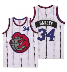Raptors 34 Charles Oakley White Retro Jersey 1 Raptors 34 Charles Oakley White Retro Jersey 1