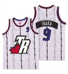 Raptors 9 Serge Ibaka White Big White TR Logo Retro Jersey Raptors 9 Serge Ibaka White Big White TR Logo Retro Jersey
