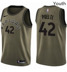 Youth Nike Toronto Raptors 42 Jakob Poeltl Swingman Green Salute to Service NBA Jersey Youth Nike Toronto Raptors 42 Jakob Poeltl Swingman Green Salute to Service NBA Jersey