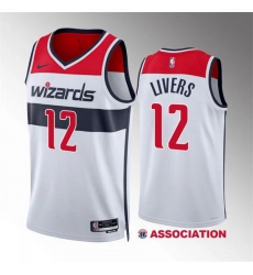 Men Washington Wizards 12 Isaiah Livers White Association Edition Stitched Basketball Jersey Men Washington Wizards 12 Isaiah Livers White Association Edition Stitched Basketball Jersey