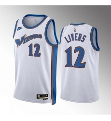 Men Washington Wizards 12 Isaiah Livers White Classic Edition Stitched Basketball Jersey Men Washington Wizards 12 Isaiah Livers White Classic Edition Stitched Basketball Jersey