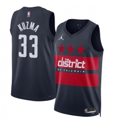 Men Washington Wizards 33 Kyle Kuzma Navy 2024 25 Statement Edition Stitched Basketball Jersey Men Washington Wizards 33 Kyle Kuzma Navy 2024 25 Statement Edition Stitched Basketball Jersey