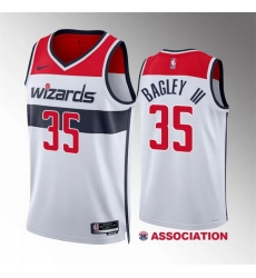 Men Washington Wizards 35 Marvin Bagley III White Association Edition Stitched Basketball Jersey Men Washington Wizards 35 Marvin Bagley III White Association Edition Stitched Basketball Jersey