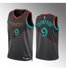 Men Washington Wizards 9 Justin Champagnie Black 2023 24 City Edition Stitched Basketball Jersey Men Washington Wizards 9 Justin Champagnie Black 2023 24 City Edition Stitched Basketball Jersey