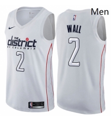 Mens Nike Washington Wizards 2 John Wall Swingman White NBA Jersey City Edition Mens Nike Washington Wizards 2 John Wall Swingman White NBA Jersey City Edition