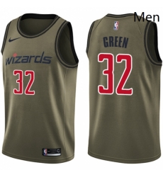 Mens Nike Washington Wizards 32 Jeff Green Swingman Green Salute to Service NBA Jersey Mens Nike Washington Wizards 32 Jeff Green Swingman Green Salute to Service NBA Jersey