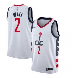 Wizards 2 John Wall White Basketball Swingman City Edition 2019 20 Jersey Wizards 2 John Wall White Basketball Swingman City Edition 2019 20 Jersey