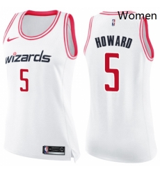 Womens Nike Washington Wizards 5 Juwan Howard Swingman WhitePink Fashion NBA Jersey Womens Nike Washington Wizards 5 Juwan Howard Swingman WhitePink Fashion NBA Jersey