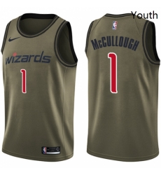 Youth Nike Washington Wizards 1 Chris McCullough Swingman Green Salute to Service NBA Jersey Youth Nike Washington Wizards 1 Chris McCullough Swingman Green Salute to Service NBA Jersey