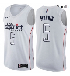 Youth Nike Washington Wizards 5 Markieff Morris Swingman White NBA Jersey City Edition Youth Nike Washington Wizards 5 Markieff Morris Swingman White NBA Jersey City Edition