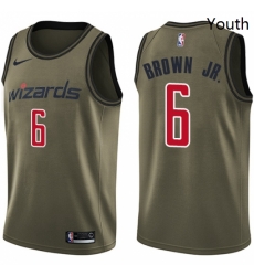 Youth Nike Washington Wizards 6 Troy Brown Jr Swingman Green Salute to Service NBA Jersey Youth Nike Washington Wizards 6 Troy Brown Jr Swingman Green Salute to Service NBA Jersey