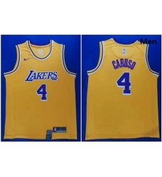 Lakers 4 Alex Caruso Yellow Nike City Edition Swingman Jersey Lakers 4 Alex Caruso Yellow Nike City Edition Swingman Jersey