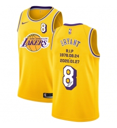Lakers 8 Kobe Bryant Yellow R I P Signature Swingman Jersey 4 Lakers 8 Kobe Bryant Yellow R I P Signature Swingman Jersey 4