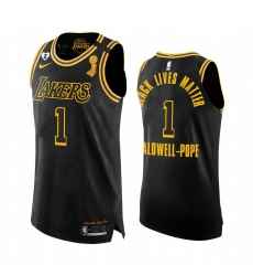 Los Angeles Lakers 2020 NBA Finals Champions Kentavious Caldwell-Pope Black Mamba Authentic Jersey BLM Los Angeles Lakers 2020 NBA Finals Champions Kentavious Caldwell-Pope Black Mamba Authentic Jersey BLM