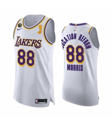 Los Angeles Lakers 2020 NBA Finals Champions Markieff Morris White Education Reform Jersey Association Los Angeles Lakers 2020 NBA Finals Champions Markieff Morris White Education Reform Jersey Association