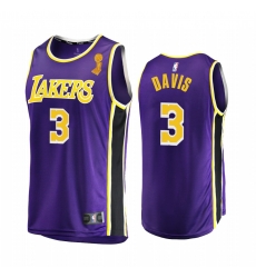 Los Angeles Lakers Anthony Davis 2020 NBA Finals Champions Jersey Purple Replica Statement Los Angeles Lakers Anthony Davis 2020 NBA Finals Champions Jersey Purple Replica Statement