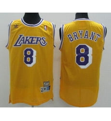 Men Adidas Lakers 8 Kobe Bryant Yellow Throwback NBA Jersey Men Adidas Lakers 8 Kobe Bryant Yellow Throwback NBA Jersey