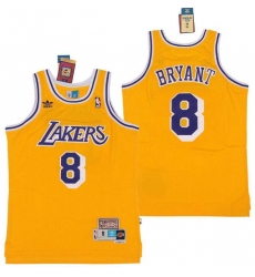 Men Adidas Lakers 8 Kobe Bryant Yellow Throwback Stitched NBA Jersey Men Adidas Lakers 8 Kobe Bryant Yellow Throwback Stitched NBA Jersey