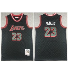 Men Black Los Angeles Lakers 23 LeBron James 2018 19 Mitchell 26 Ness Hardwood Classics Stitched Jersey Men Black Los Angeles Lakers 23 LeBron James 2018 19 Mitchell 26 Ness Hardwood Classics Stitched Jersey