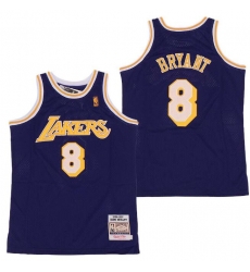 Men Lakers 8 Kobe Bryant Purple Throwback Stitched NBA Jersey Men Lakers 8 Kobe Bryant Purple Throwback Stitched NBA Jersey