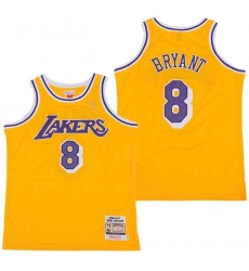 Men Lakers 8 Kobe Bryant Yellow Throwback Stitched NBA Jersey Men Lakers 8 Kobe Bryant Yellow Throwback Stitched NBA Jersey