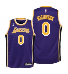 Men Lakers Russell Westbrook 2021 statement edition youth purple jersey Men Lakers Russell Westbrook 2021 statement edition youth purple jersey