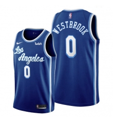 Men Lakers Russell Westbrook 2021 trade blue classic edition jersey Men Lakers Russell Westbrook 2021 trade blue classic edition jersey