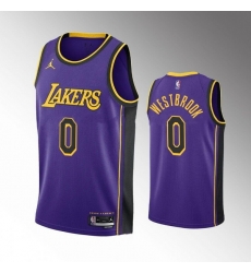 Men Los Angeles Lakers 0 Russell Westbrook Statement Edition Purple Stitched Basketball Jersey Men Los Angeles Lakers 0 Russell Westbrook Statement Edition Purple Stitched Basketball Jersey