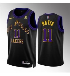 Men Los Angeles Lakers 11 Jaxson Hayes Black 2023 24 City Edition Stitched Basketball Jersey Men Los Angeles Lakers 11 Jaxson Hayes Black 2023 24 City Edition Stitched Basketball Jersey