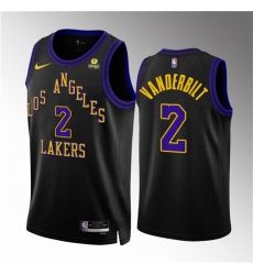 Men Los Angeles Lakers 2 Jarred Vanderbilt Black 2023 24 City Edition Stitched Basketball Jersey Men Los Angeles Lakers 2 Jarred Vanderbilt Black 2023 24 City Edition Stitched Basketball Jersey