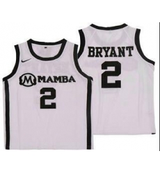 Men Los Angeles Lakers 2 Kobe Bryant Mamba White Stitched NBA Jersey Men Los Angeles Lakers 2 Kobe Bryant Mamba White Stitched NBA Jersey