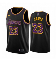 Men Los Angeles Lakers 23 LeBron James Black NBA Swingman 2020 21 Earned Edition Jersey Men Los Angeles Lakers 23 LeBron James Black NBA Swingman 2020 21 Earned Edition Jersey