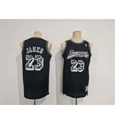 Men Los Angeles Lakers 23 LeBron James Black Throwback Basketball Jersey Men Los Angeles Lakers 23 LeBron James Black Throwback Basketball Jersey